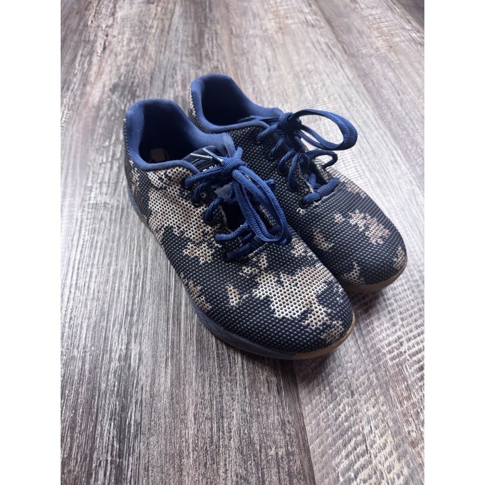 NoBull Unisex SuperFabric Trainer Blue Camo Low Shoes Men's 6.5 Women's 8